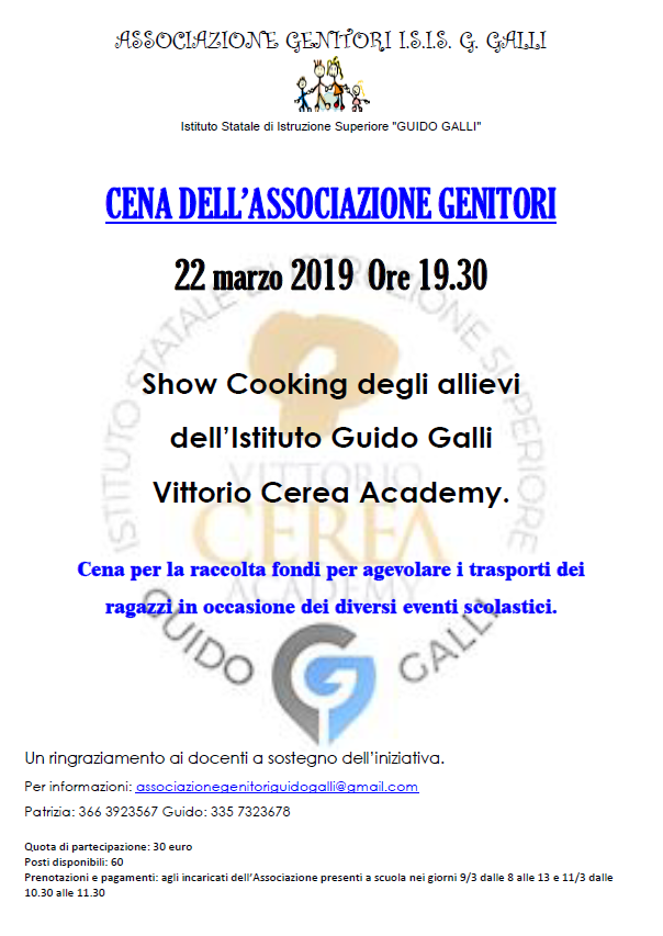 IMMAGINE SHOW COOKING ALLIEVI VITTORIO CEREA ACADEMY - 22 MARZO 2019 ORE 19.30